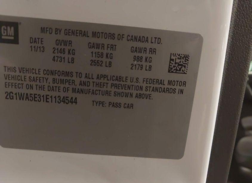 Photo 9 of 2014 Chevrolet Impala LIMITED LS (VIN 2G1WA5E31E1134544)