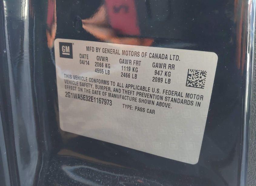 Photo 9 of 2014 Chevrolet Impala LIMITED LS (VIN 2G1WA5E32E1167973)