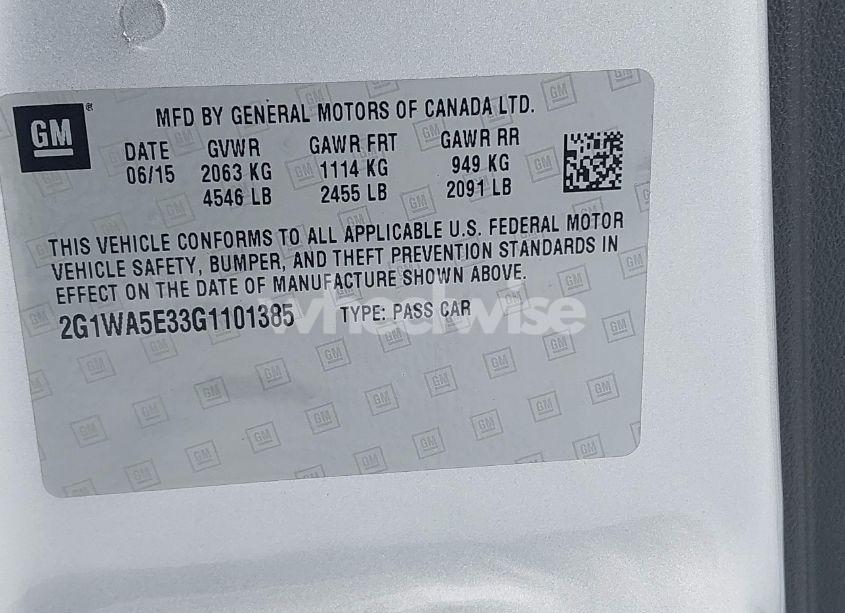 Photo 9 of 2016 Chevrolet Impala LIMITED LS (VIN 2G1WA5E33G1101385)