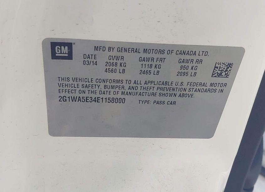 Photo 9 of 2014 Chevrolet Impala LIMITED LS (VIN 2G1WA5E34E1158000)