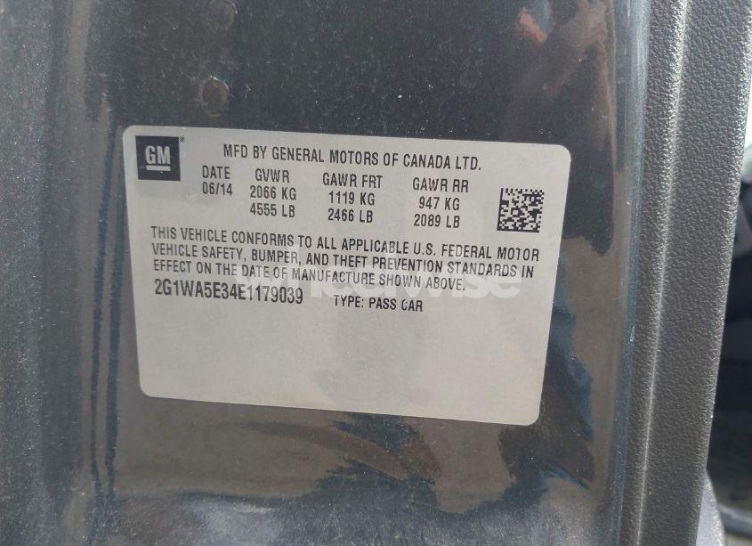 Photo 9 of 2014 Chevrolet Impala LIMITED LS (VIN 2G1WA5E34E1179039)