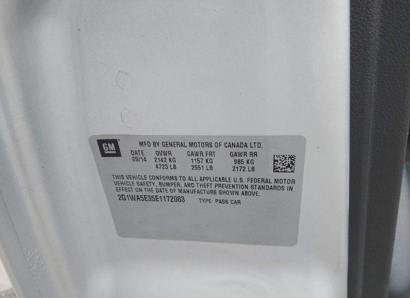 Photo 9 of 2014 Chevrolet Impala LIMITED LS (VIN 2G1WA5E35E1172083)