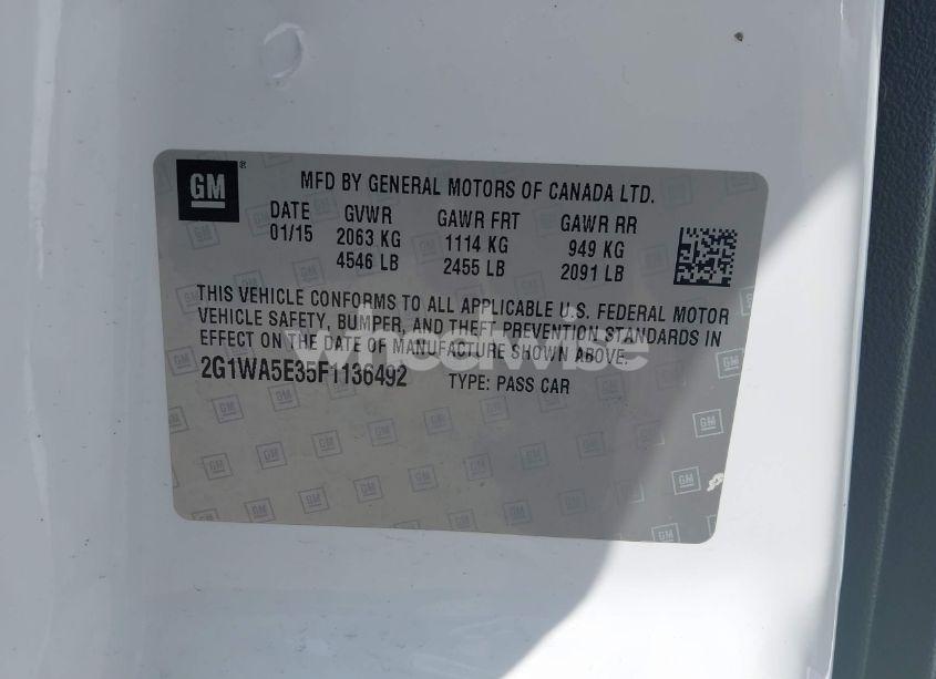 Photo 9 of 2015 Chevrolet Impala LIMITED LS (VIN 2G1WA5E35F1136492)