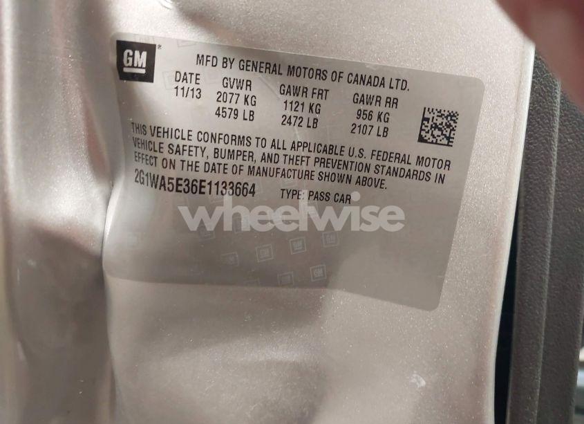 Photo 9 of 2014 Chevrolet Impala LIMITED LS (VIN 2G1WA5E36E1133664)