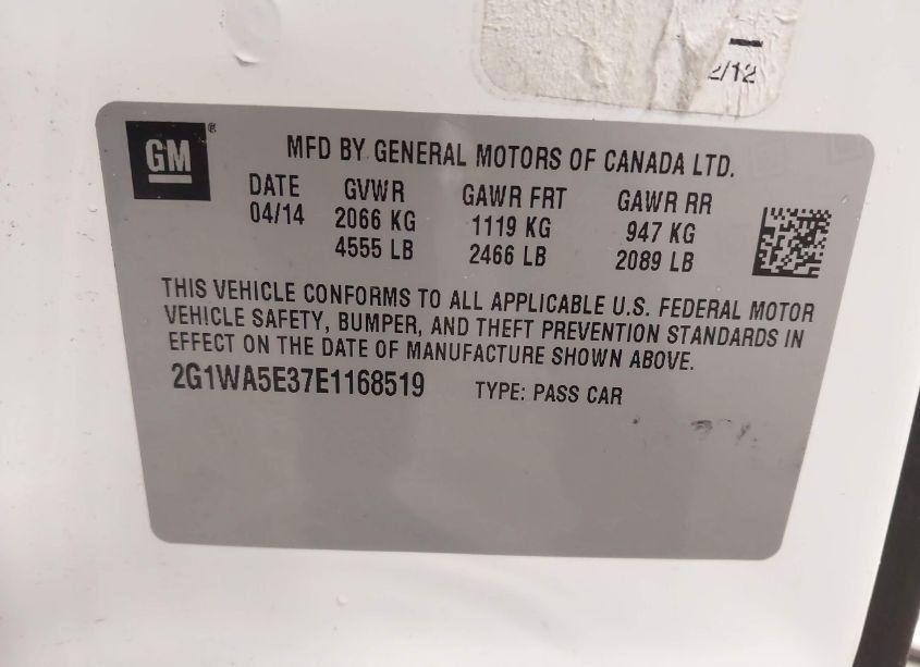 Photo 9 of 2014 Chevrolet Impala LIMITED LS (VIN 2G1WA5E37E1168519)