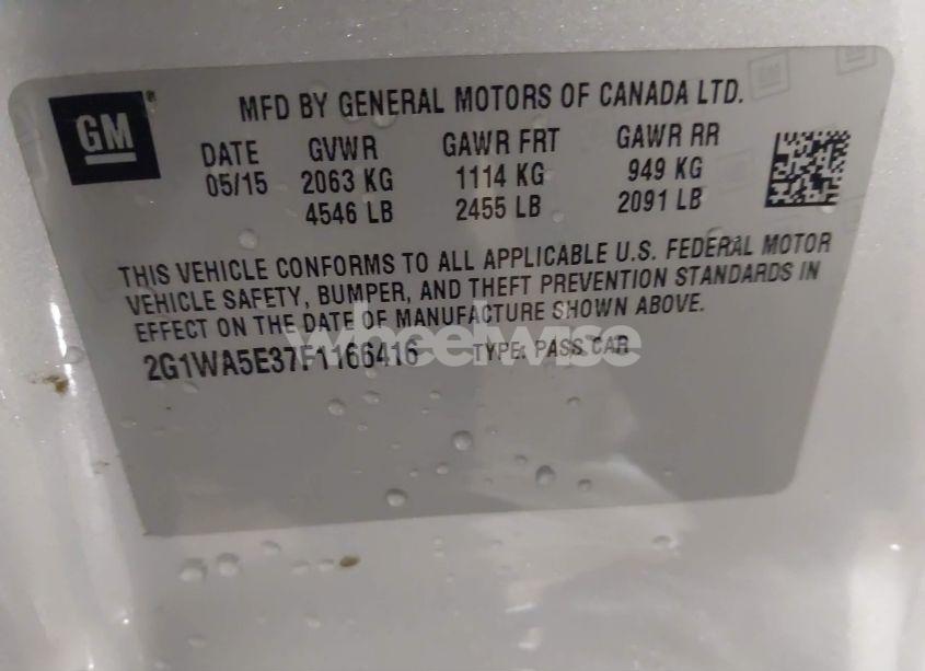 Photo 9 of 2015 Chevrolet Impala LIMITED LS (VIN 2G1WA5E37F1166416)