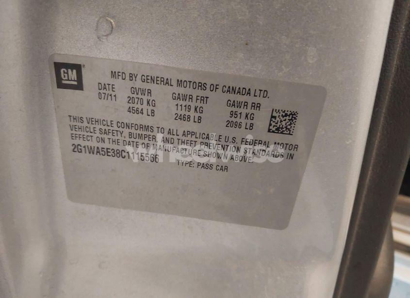 Photo 9 of 2012 Chevrolet Impala LS (VIN 2G1WA5E38C1115566)