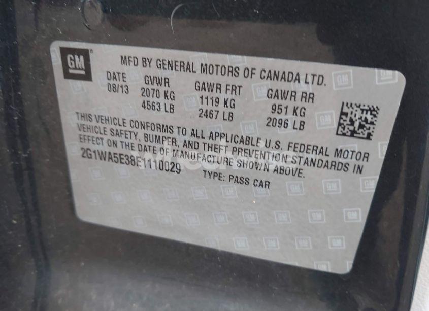 Photo 9 of 2014 Chevrolet Impala LIMITED LS (VIN 2G1WA5E38E1110029)