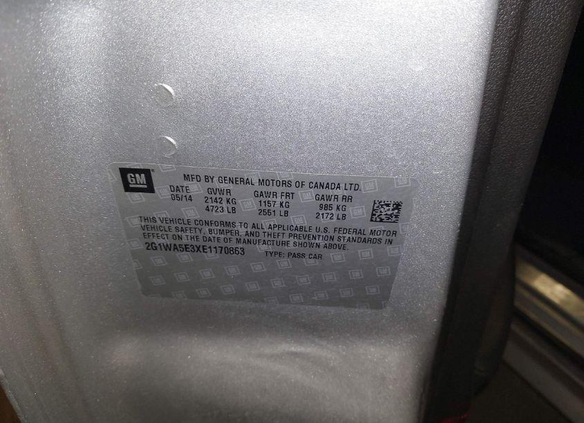 Photo 9 of 2014 Chevrolet Impala LIMITED LS (VIN 2G1WA5E3XE1170863)