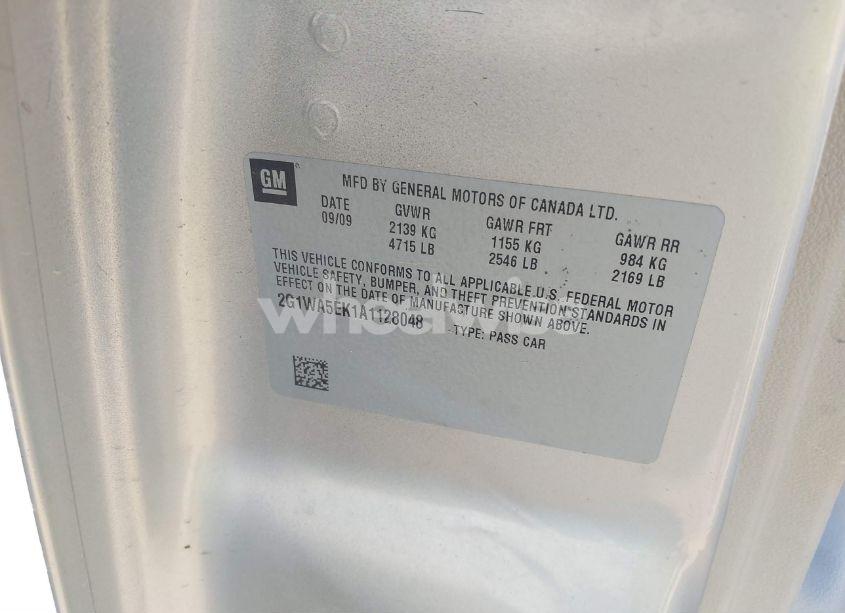 Photo 9 of 2010 Chevrolet Impala LS (VIN 2G1WA5EK1A1128048)