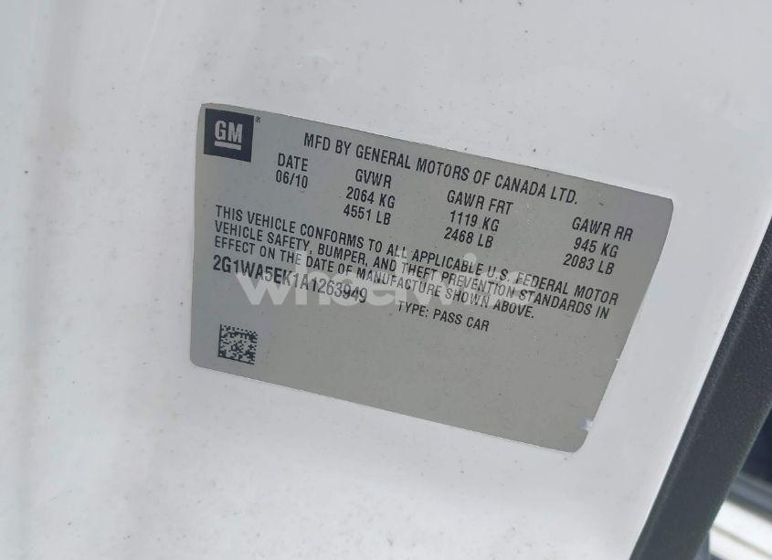 Photo 9 of 2010 Chevrolet Impala LS (VIN 2G1WA5EK1A1263949)