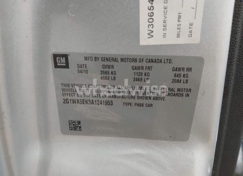 Photo 9 of 2010 Chevrolet Impala LS (VIN 2G1WA5EK3A1241953)