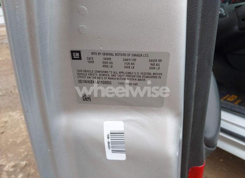 Photo 9 of 2010 Chevrolet Impala LS (VIN 2G1WA5EK5A1150053)