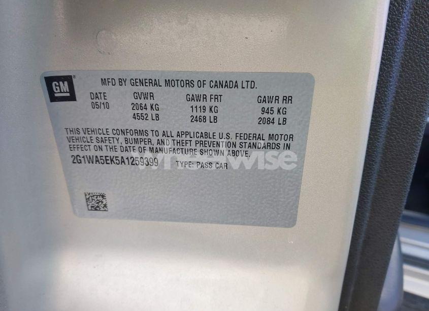 Photo 9 of 2010 Chevrolet Impala LS (VIN 2G1WA5EK5A1259399)