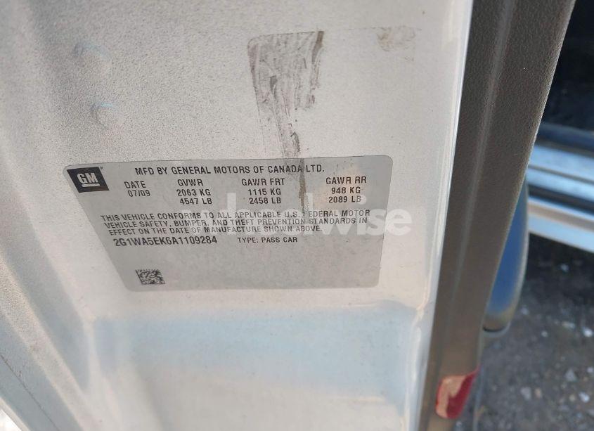 Photo 9 of 2010 Chevrolet Impala LS (VIN 2G1WA5EK6A1109284)