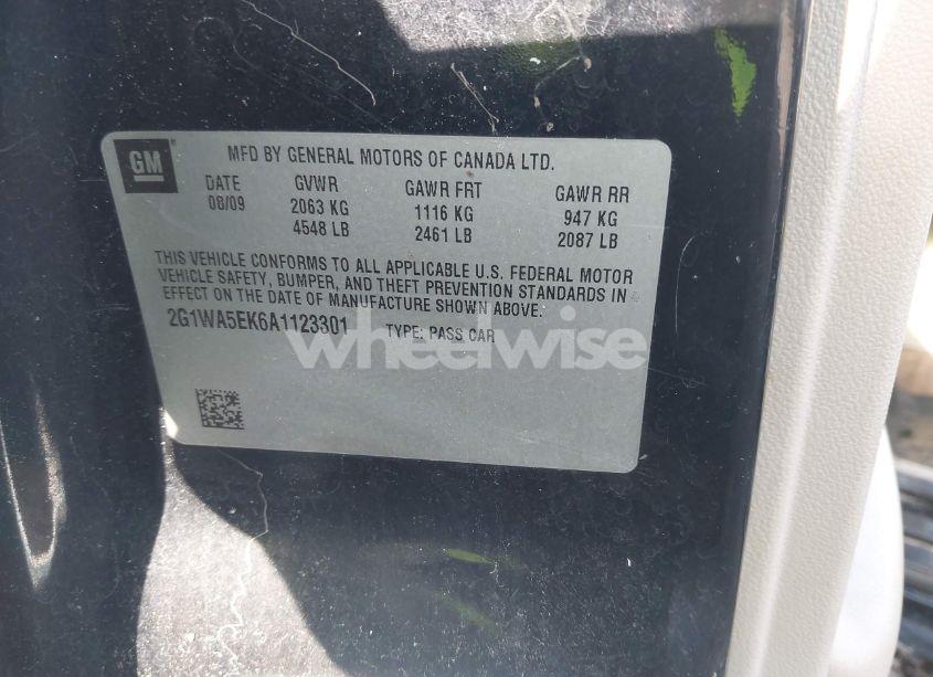 Photo 9 of 2010 Chevrolet Impala LS (VIN 2G1WA5EK6A1123301)