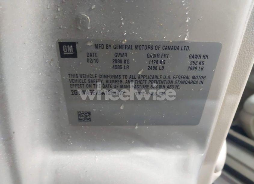 Photo 9 of 2010 Chevrolet Impala LS (VIN 2G1WA5EK9A1204972)