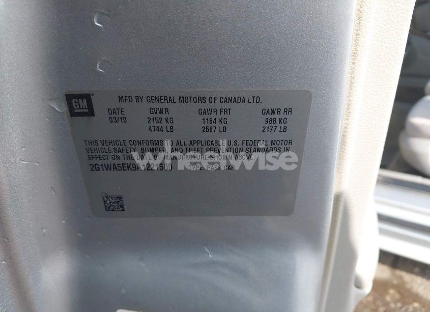 Photo 9 of 2010 Chevrolet Impala LS (VIN 2G1WA5EK9A1221500)