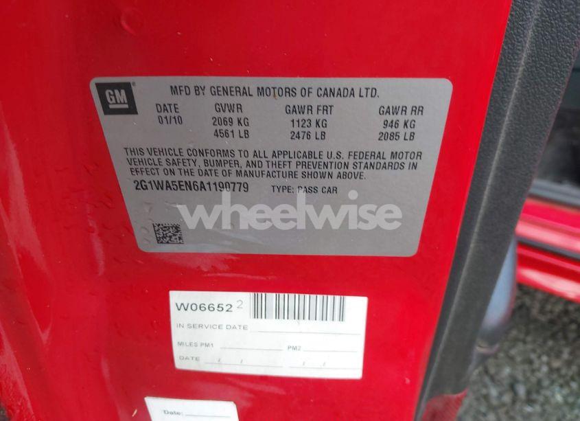 Photo 9 of 2010 Chevrolet Impala LS (VIN 2G1WA5EN6A1190779)