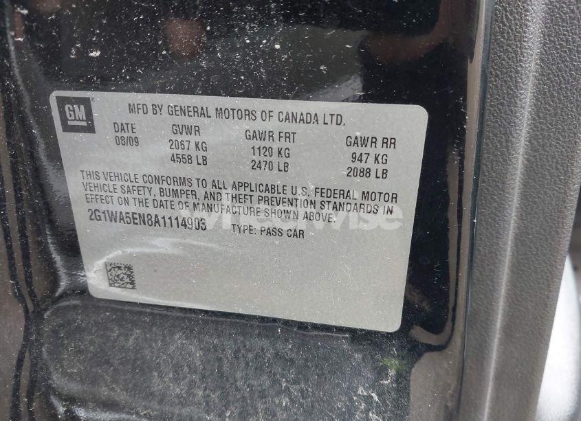 Photo 9 of 2010 Chevrolet Impala LS (VIN 2G1WA5EN8A1114903)