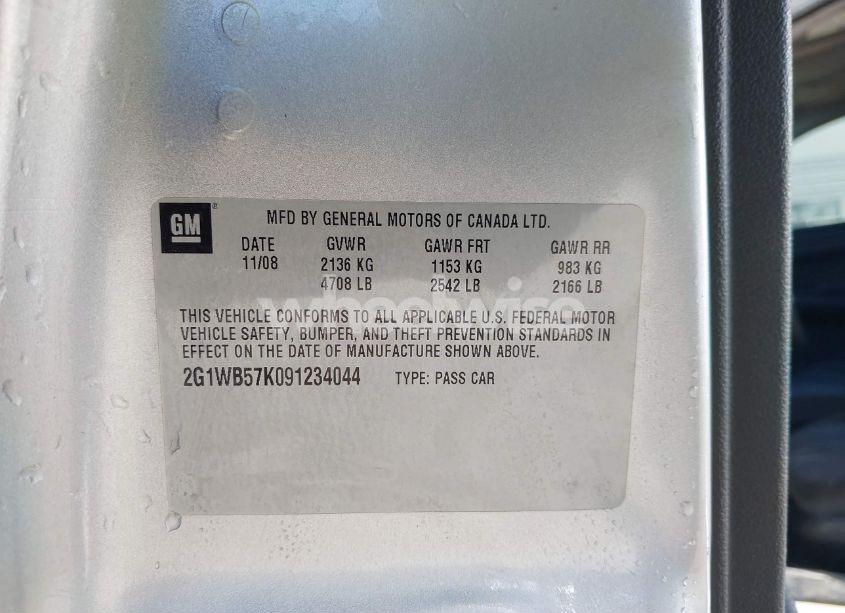 Photo 9 of 2009 Chevrolet Impala LS (VIN 2G1WB57K091234044)