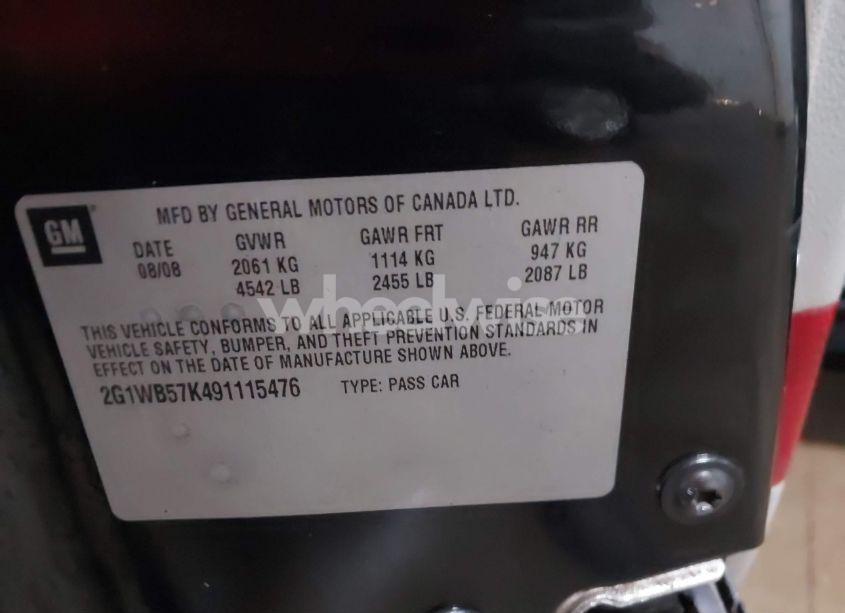 Photo 9 of 2009 Chevrolet Impala LS (VIN 2G1WB57K491115476)