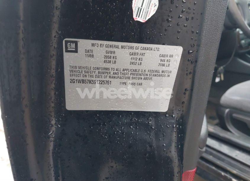 Photo 9 of 2009 Chevrolet Impala LS (VIN 2G1WB57K591225761)