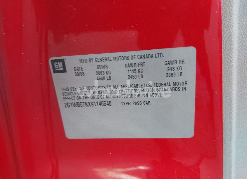 Photo 9 of 2009 Chevrolet Impala LS (VIN 2G1WB57KX91146540)