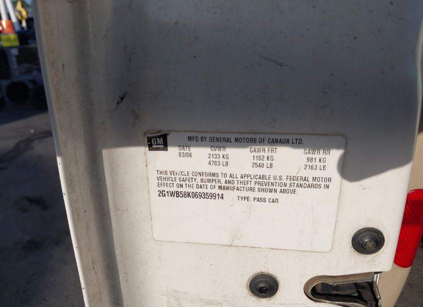 Photo 9 of 2006 Chevrolet Impala LS (VIN 2G1WB58K069359914)