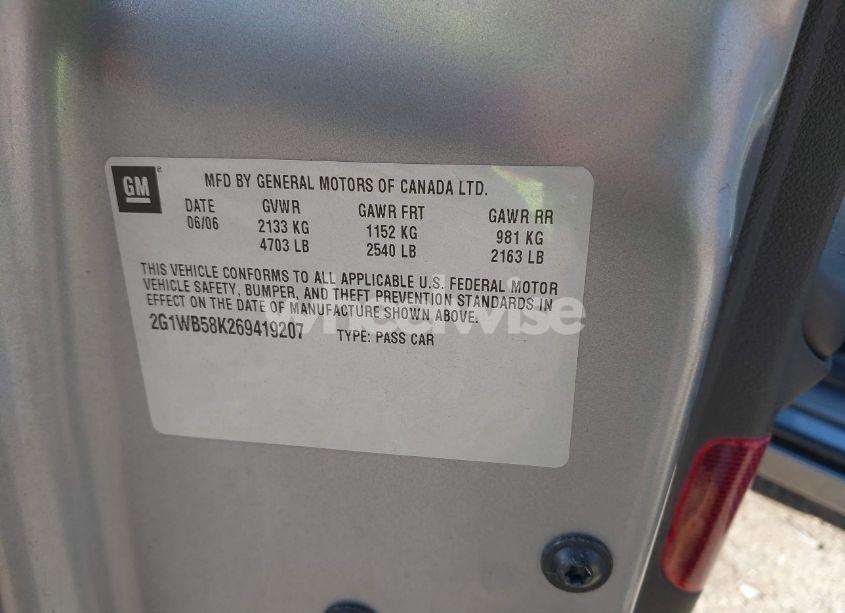 Photo 9 of 2006 Chevrolet Impala LS (VIN 2G1WB58K269419207)