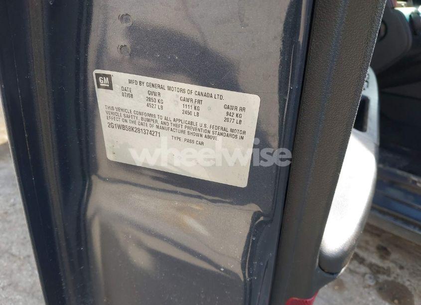 Photo 9 of 2008 Chevrolet Impala LS (VIN 2G1WB58K281374271)