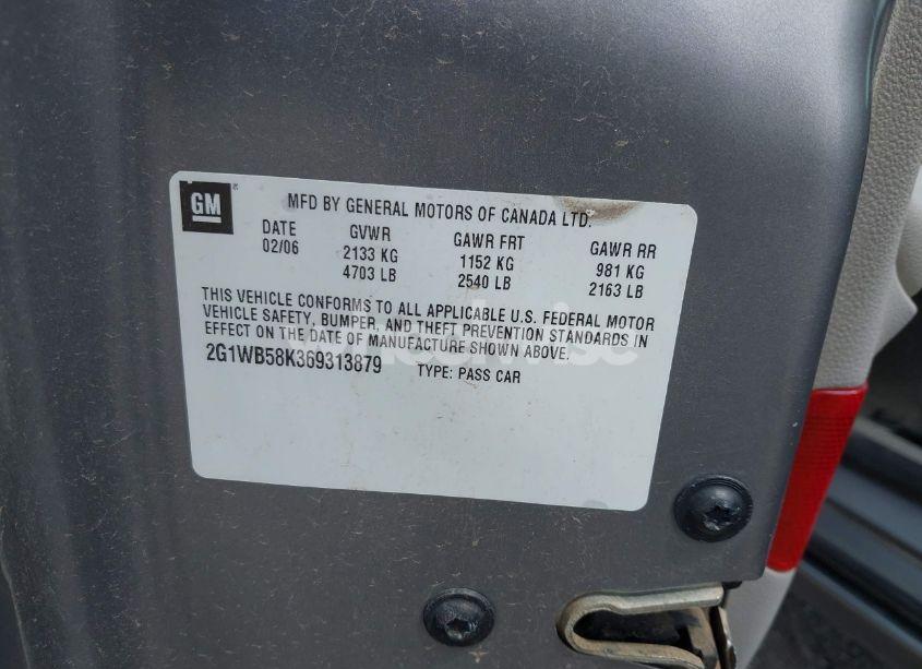 Photo 9 of 2006 Chevrolet Impala LS (VIN 2G1WB58K369313879)