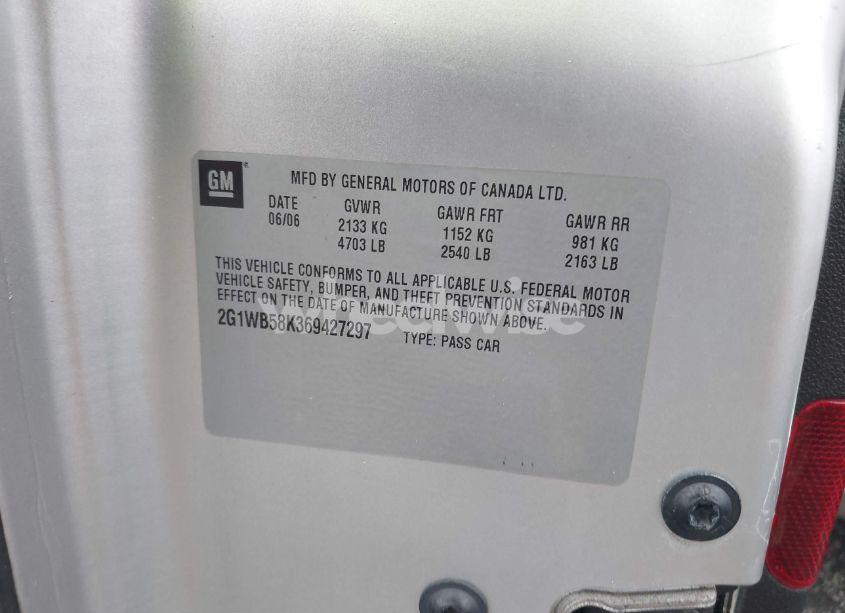 Photo 9 of 2006 Chevrolet Impala LS (VIN 2G1WB58K369427297)