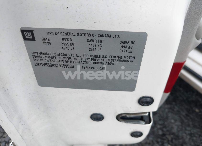 Photo 9 of 2007 Chevrolet Impala LS (VIN 2G1WB58K379199500)