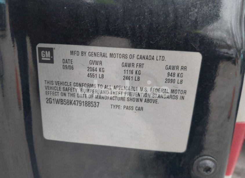 Photo 9 of 2007 Chevrolet Impala LS (VIN 2G1WB58K479188537)