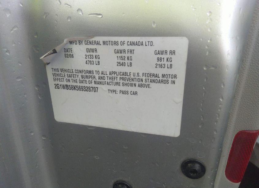 Photo 9 of 2006 Chevrolet Impala LS (VIN 2G1WB58K569328707)