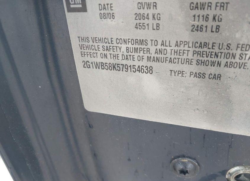 Photo 9 of 2007 Chevrolet Impala LS (VIN 2G1WB58K579154638)