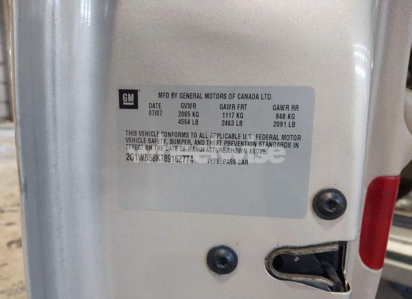 Photo 9 of 2008 Chevrolet Impala LS (VIN 2G1WB58K789162774)