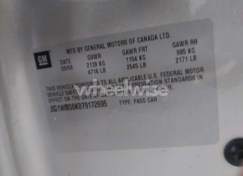 Photo 9 of 2007 Chevrolet Impala LS (VIN 2G1WB58K879172695)