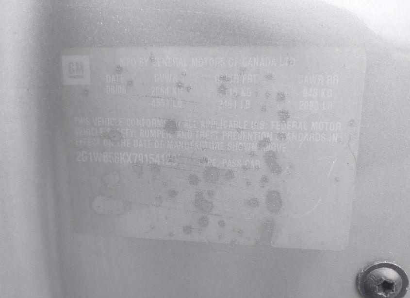 Photo 9 of 2007 Chevrolet Impala LS (VIN 2G1WB58KX79154120)