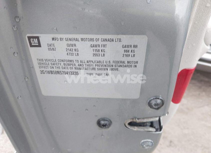 Photo 9 of 2007 Chevrolet Impala LS (VIN 2G1WB58N579413235)