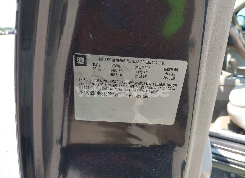 Photo 9 of 2008 Chevrolet Impala LS (VIN 2G1WB58N981309458)