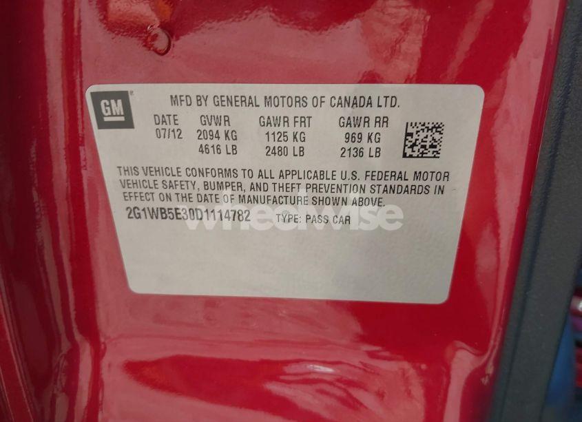 Photo 9 of 2013 Chevrolet Impala LT (VIN 2G1WB5E30D1114782)