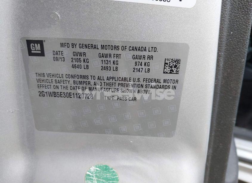 Photo 9 of 2014 Chevrolet Impala LIMITED LT (VIN 2G1WB5E30E1120728)