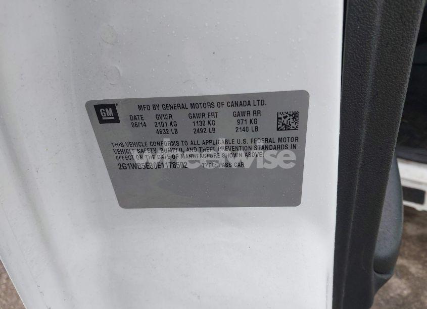 Photo 9 of 2014 Chevrolet Impala LIMITED LT (VIN 2G1WB5E30E1178502)