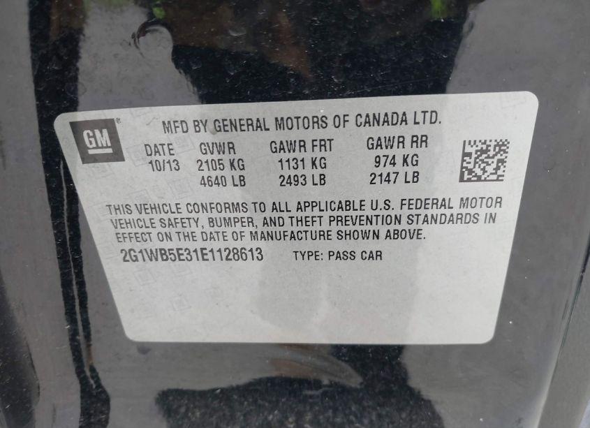 Photo 9 of 2014 Chevrolet Impala LIMITED LT (VIN 2G1WB5E31E1128613)