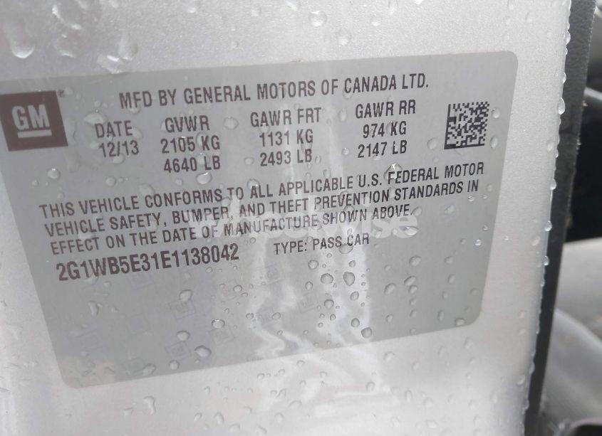 Photo 9 of 2014 Chevrolet Impala LIMITED LT (VIN 2G1WB5E31E1138042)