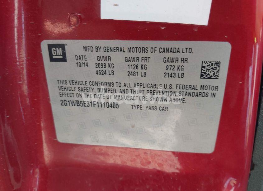 Photo 9 of 2015 Chevrolet Impala LIMITED LT (VIN 2G1WB5E31F1110405)