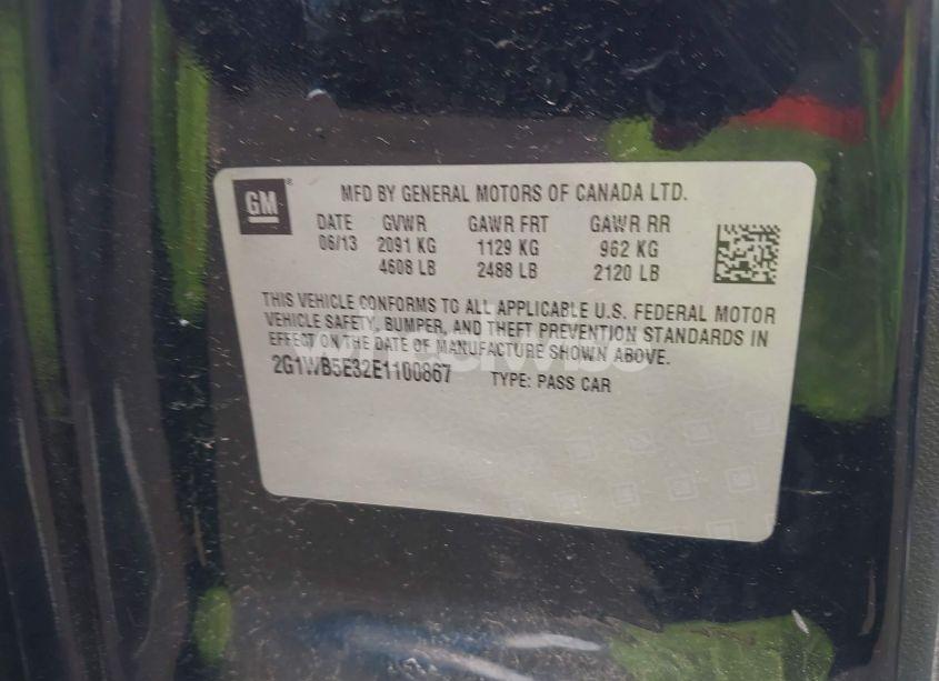 Photo 9 of 2014 Chevrolet Impala LIMITED LT (VIN 2G1WB5E32E1100867)