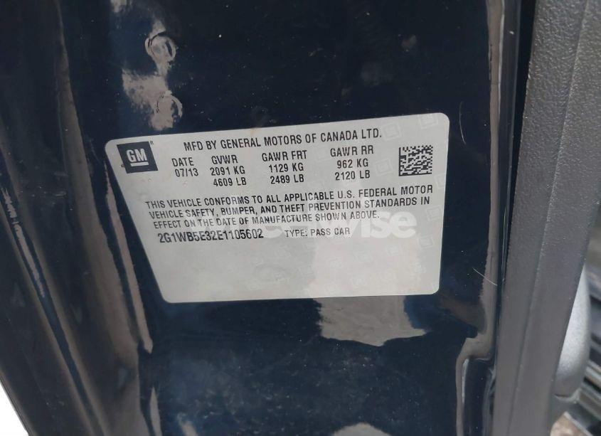 Photo 9 of 2014 Chevrolet Impala LIMITED LT (VIN 2G1WB5E32E1105602)